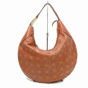 Gucci Brown Hobo Embossed Leather with Horse Bit Design Satchel Bag